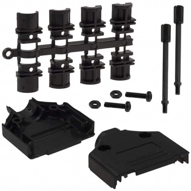 970-015-010-011 NorComp Inc.  Capots de connecteurs D-Sub en forme de D